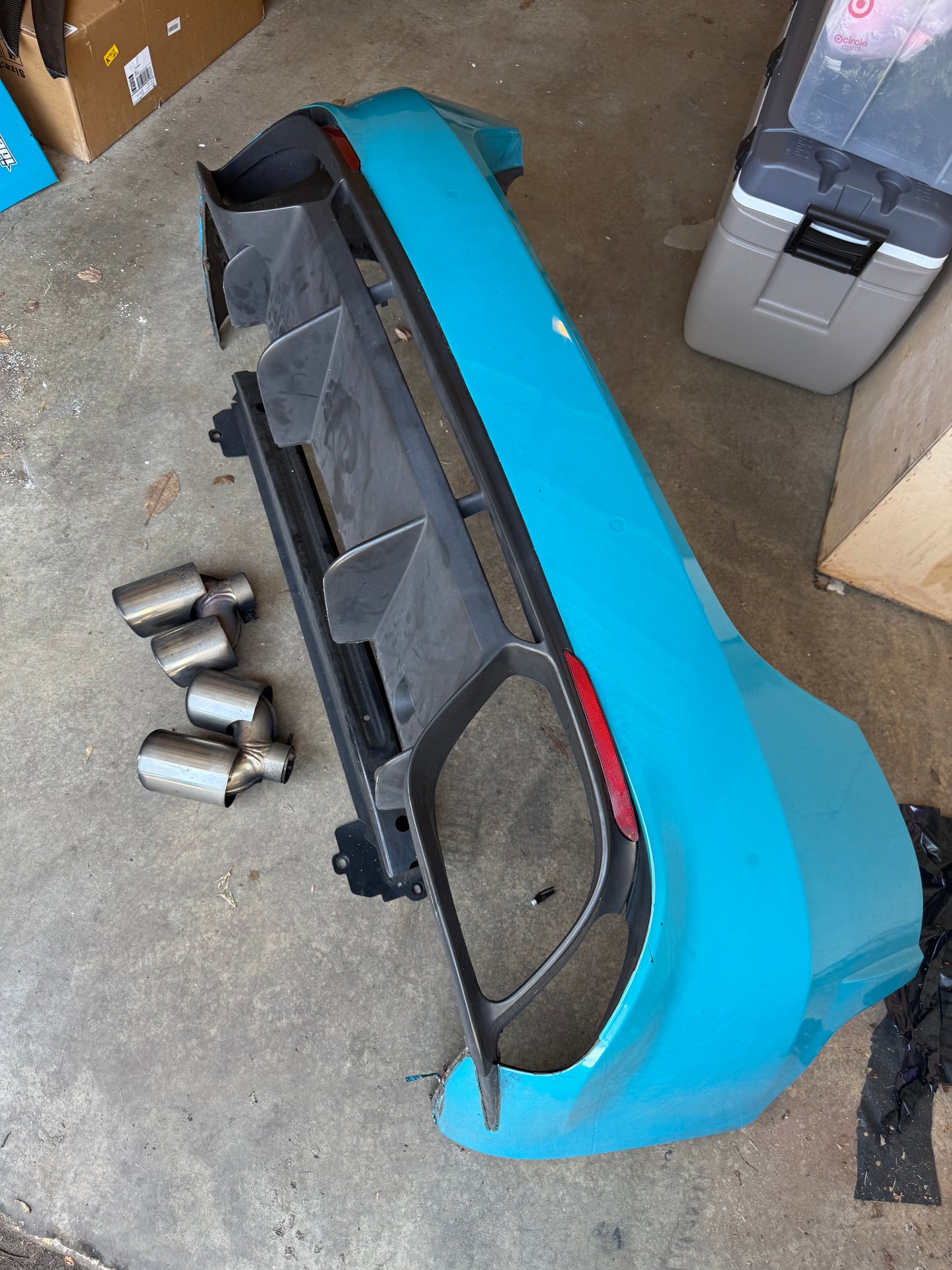 USED Alfa Romeo Giulia QV Back Bumper with Tailpipes and Push Bar