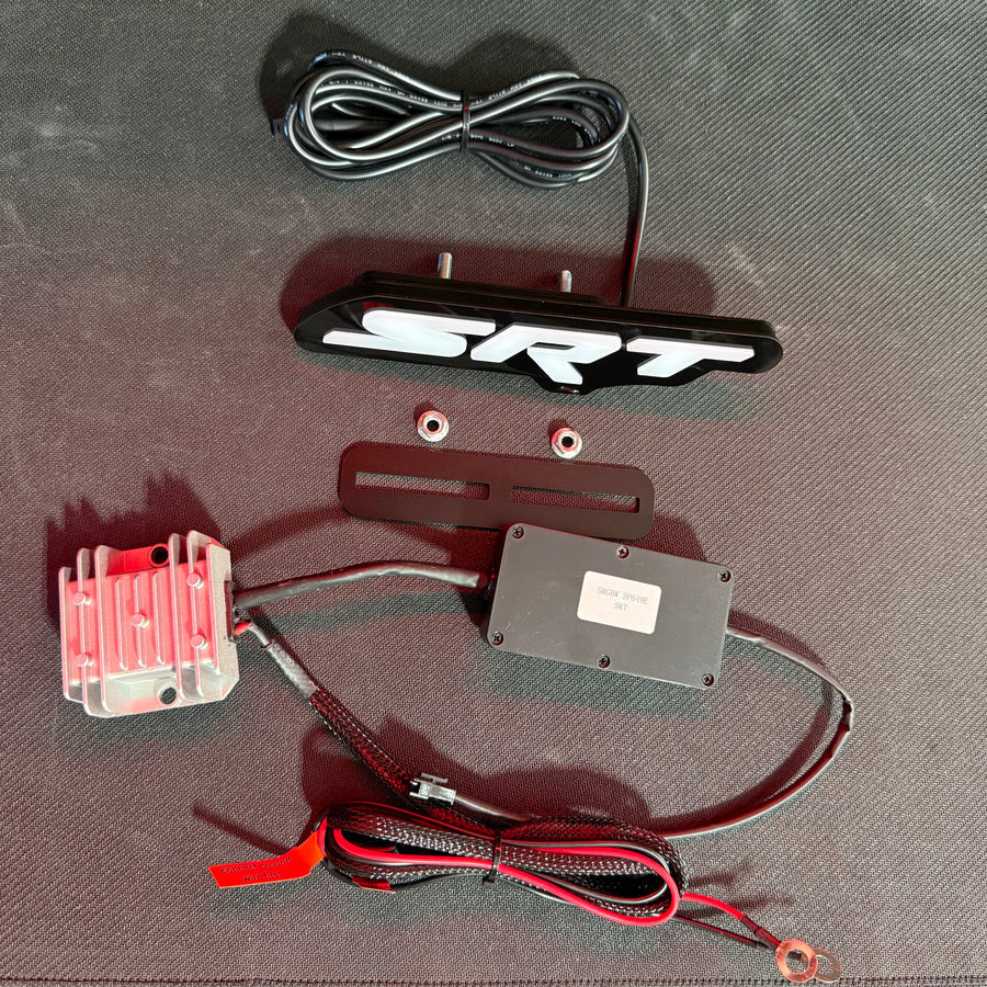 SRT RGB LED Badge – Bluetooth + Remote Controlled (Color Changing Emblem)